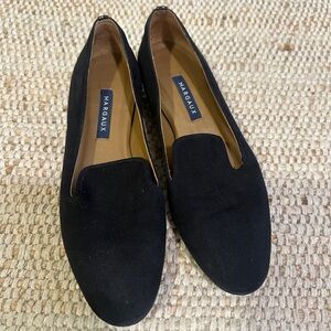 Margaux Black Suede Loafers
